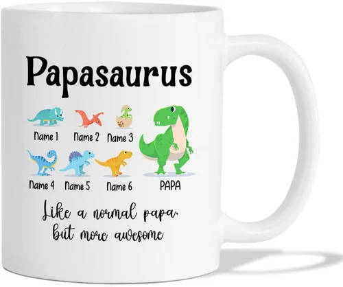 Vista 10 de Taza con texto en inglés "Best Papa Ever", tazas personalizadas para papá, tazas con foto personalizadas, regalos de hijo, hija, niños, taza