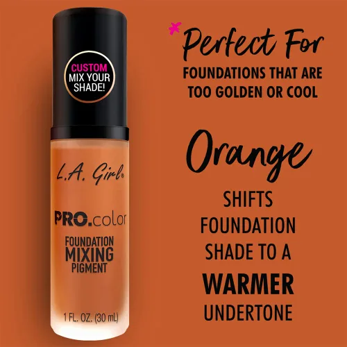 Vista 13 de L.A. Girl Pigmento mezclador de base PRO.color, naranja GLM713