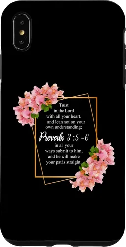 Vista 11 de iPhone 12 Pro Max Proverbios 3:5-6 Versículo de la Biblia Religioso Cristiano Hombres y Mujeres Caso