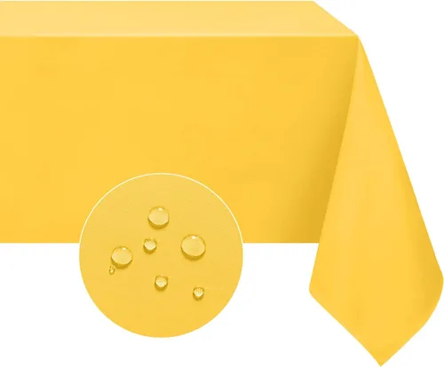Vista 12 de Softalker - Mantel rectangular, impermeable y resistente a las manchas, mantel cuadrado de tela sin arrugas, lavable, cubierta de mesa de poliéster