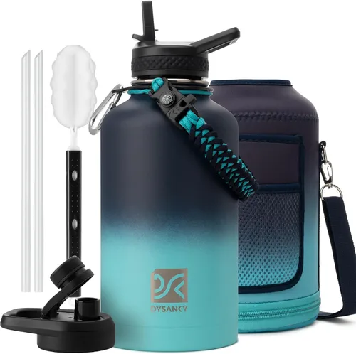 Vista 58 de DYSANKY Botella de agua aislada de 32 onzas, metal al vacío de acero inoxidable grueso, jarra de agua deportiva portátil para gimnasio y senderismo