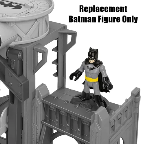 Vista 5 de Imaginext Pieza de repuesto Super Hero Flight City Playset - DHT62 ~ Figura de Batman de repuesto ~ Traje gris ~ Cinturón amarillo ~ Funciona