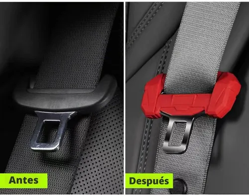 Vista 3 de Funda universal para clips para cinturón de seguridad de automóvil, protector de hebilla de cinturón de seguridad para automóvil, protector