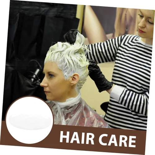 Vista 4 de FRCOLOR Juego de 50 viseras de ducha para corte de pelo para peluquería, maquillaje, cubierta de ojos
