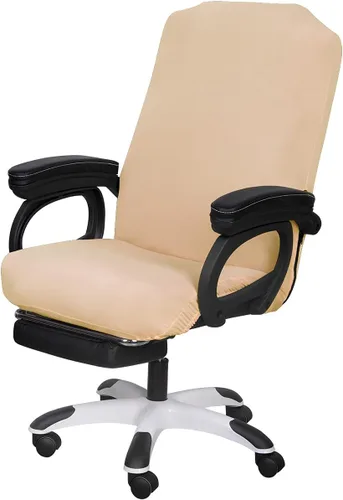 Vista 15 de SARAFLORA - Funda para silla de oficina - Grande, color negro - Funda extraíble para computadora con cremallera, universal, giratoria