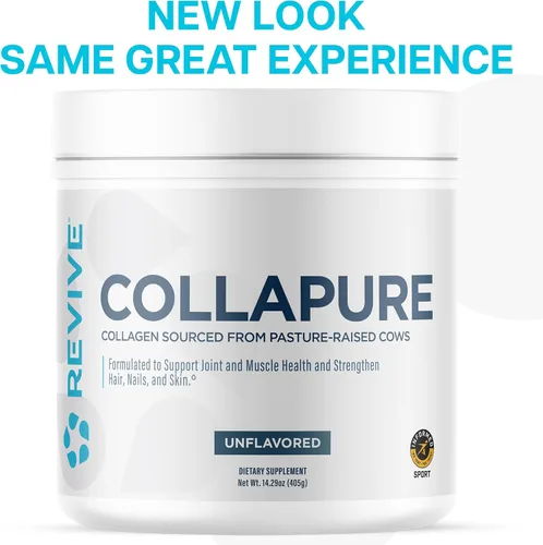 Vista 3 de Revive MD CollaPURE - Péptidos de colágeno en polvo para mujeres y hombres, sin sabor, suplementos de colágeno alimentados con pasto tipo I y tipo