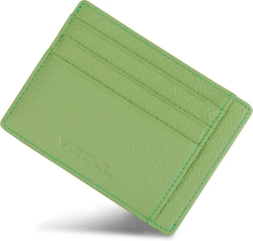 Vista 11 de VISOUL Soporte delgado para tarjetas de crédito para mujer, bloqueo RFID, cartera pequeña de cuero para mujer con bolsillo para monedas