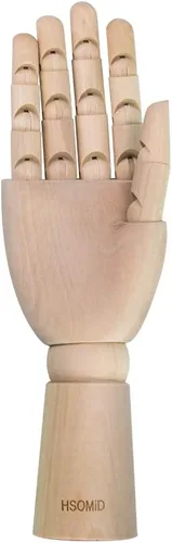 Vista 8 de HSOMiD Maniquí articulado de madera de artistas de 12 pulgadas, perfecto para decoración del hogar, dibujo de la figura humana (A)