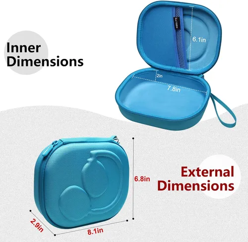 Vista 5 de LTGEM Funda rígida para auriculares JBL - Azul cielo/ Azul oscuro