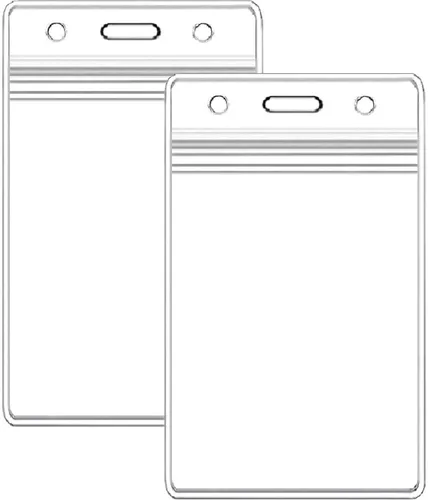 Vista 7 de 10 soportes verticales para tarjetas de identificación, soporte impermeable para tarjetas de identificación, soporte de plástico transparente