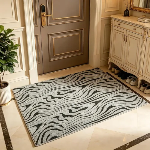 Vista 72 de UKELER Tapete antideslizante para puerta, alfombras de acento modernas para entrada, estilo romántico campestre americano, alfombras de algodón