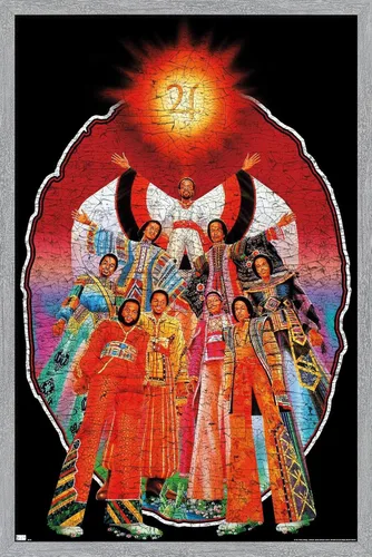 Vista 13 de Earth Wind & Fire - Póster de pared con banda, 22.4 pulgadas de largo x 14.7 pulgadas de ancho, versión enmarcada de madera de granero