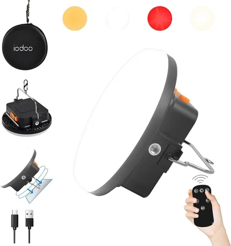 Vista 8 de Linterna LED portátil de 3000 lúmenes, luz de 15 W con pantalla digital e imán, IPX5 impermeable, luces de tienda de campaña para padres, regalo