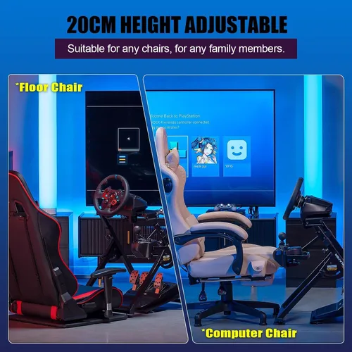 Vista 6 de GTPLAYER Sim Racing Wheel Stand Simulator Cockpit Wheel Stand Racing Steering Shifter Mount fit for Logitech G25 G27 G29 G920 G923 Thrustmaster