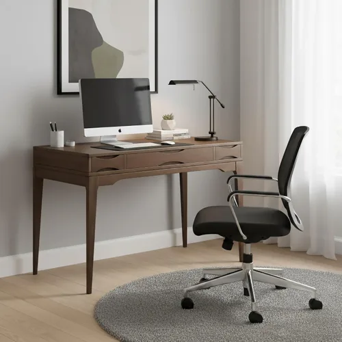 Vista 15 de SIMPLIHOME Harper 48" Wide Solid Wood Writing Desk in Black
