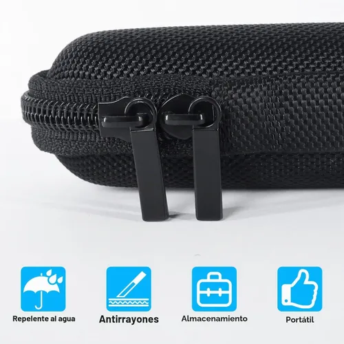 Vista 2 de DinoFire - Clicker de presentación con estuche, presentador inalámbrico remoto Powerpoint Clicker, con bolsa de almacenamiento protectora Negro