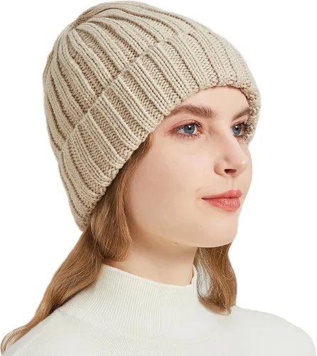 Vista 3 de NPQQUAN Gorro de punto de invierno cálido para mujer y hombre