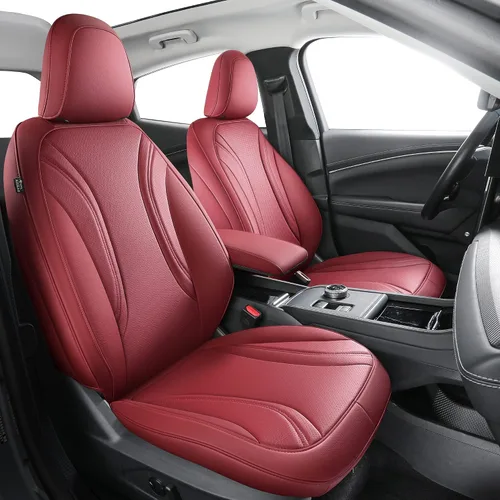 Vista 5 de 2 fundas de asiento delantero ajuste personalizado para Ford Mustang Mach E cuero sintético protector de cojín de asiento de coche para 2021 2022
