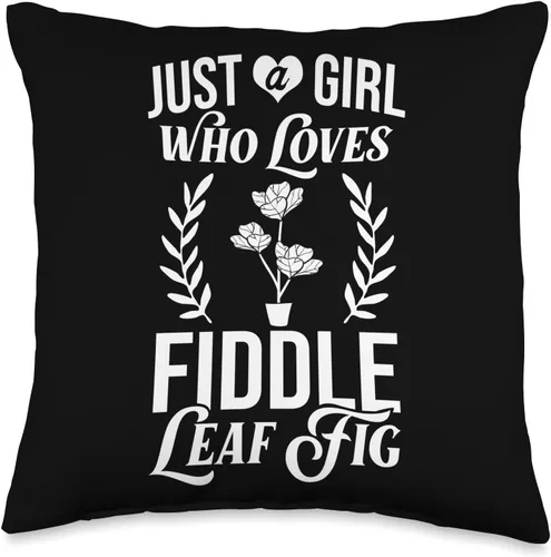 Vista 4 de Fiddle Leaf Fig Ficus Lyrata Care Tree Plant Soil Indoor Throw Pillow