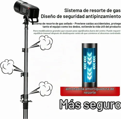 Vista 2 de FreeSea Soporte de luz resistente para fotografía MT-03, trípode de Aluminio