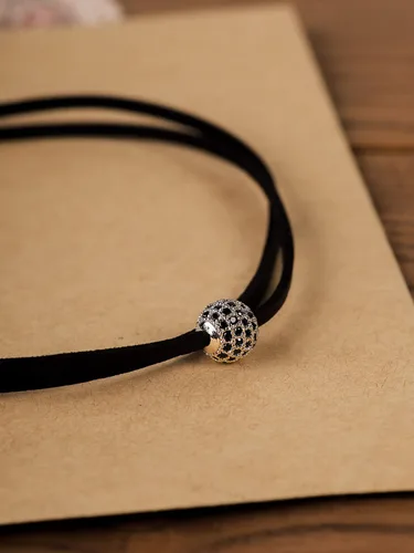 Vista 4 de Sacina Gargantilla gótica hippie con anillo en O, gargantilla de piel sintética negra, gargantilla negra, gargantilla gótica bohemia, regalo