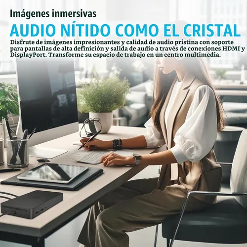 Vista 6 de WD22TB4 Dell Thunderbolt 4 Dock, estación de acoplamiento de 40 Gbps USB-C