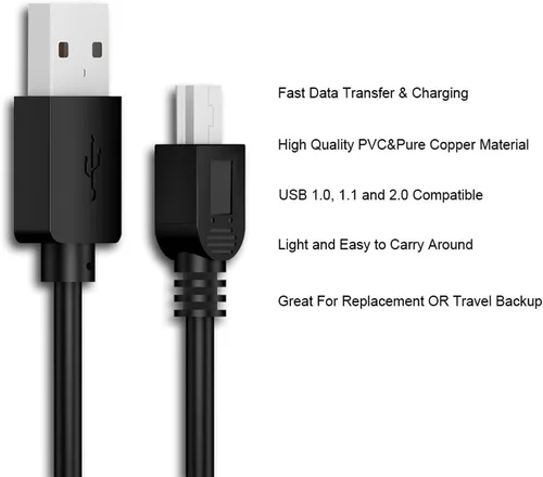 Vista 5 de Eopzol 10ft Feet Long USB PowerCharger Cable Cord for Nintendo Wii U Pro Controller