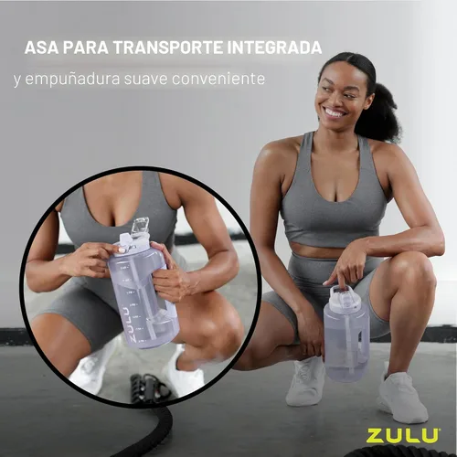 Vista 5 de Goals - Botella de agua de medio galón con pajita