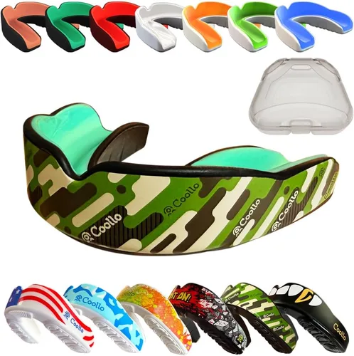 Vista 8 de Protector Bucal Hervir y Morder (Jóvenes y Adultos) DA Boquilla Deportiva de Ajuste Personalizado para Fútbol Americano, Hockey, Rugby, Lacrosse