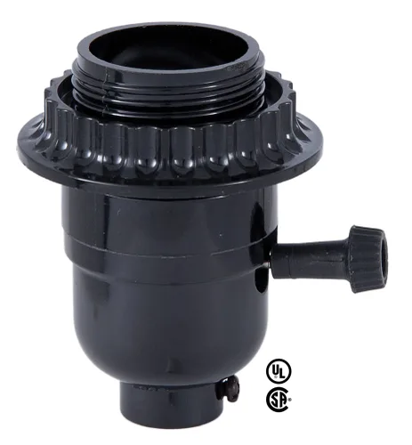 Vista 2 de B&P Lamp Casquillo Roscado con Socket Fenólico de Anillo Socket de Lámpara de Repuesto Fácil de Instalar