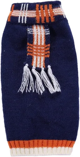 Vista 37 de Suéter de dos patas de algodón acanalado para Halloween, cuello alto a rayas alces estampado de Navidad para Teddy, Chihuahua, Shih Tzu, Yorkshire