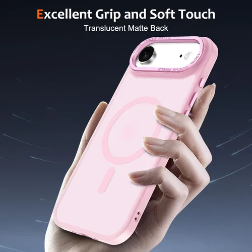 Vista 963 de Anuck - Funda magnética para iPhone 11 compatible con MagSafe, carcasa trasera mate translúcida dura, borde de TPU, delgada, resistente a impactos