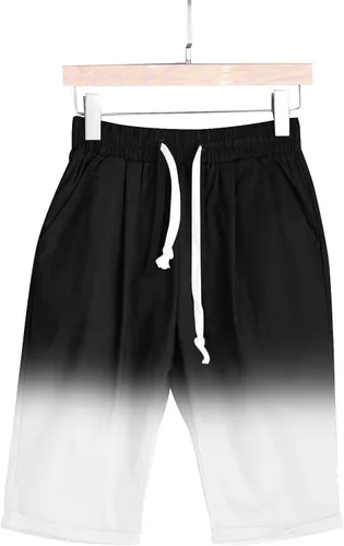 Vista 3 de Pantalones cortos de teñido anudado para mujer, pantalones cortos deportivos casuales de verano 2023, elásticos, holgados, S-4XL, con dos bolsillos