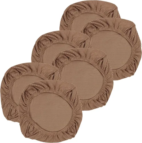 Vista 10 de Yikko - Fundas elásticas de jacquard con licra, con textura de grano de maíz, para sillas, aptas para oficina, comedor, bar, fundas para asientos