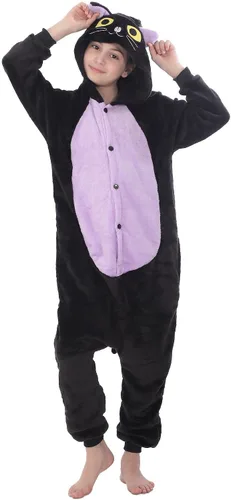 Vista 3 de WOYASIM Pijama de animal para niños, disfraz de una pieza, ropa de dormir, Halloween, Pascua, cosplay para niñas y niños