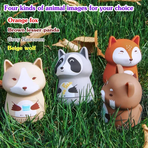 Vista 6 de Temporizador mecánico de cocina, lindo temporizador de animales para niños, temporizador manual de cuenta regresiva de 60 minutos para aula, hogar