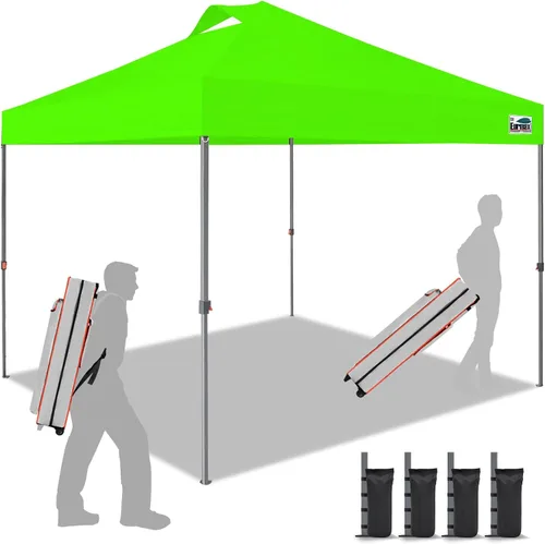 Vista 17 de Eurmax Tienda de campaña desplegable de Estados Unidos de 10 x 10, tienda de campaña para eventos de grado comercial con bolsa rodante patentada sin