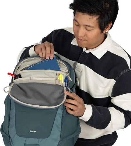 Vista 10 de Mochila para laptop Osprey Flare Commuter marrón (Barley Brown)