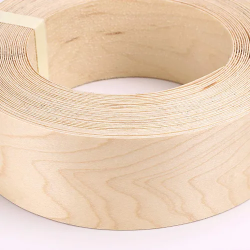 Vista 2 de Skelang Rollo de Banda de Borde de Chapa de Madera de Arce de 2" x 50' Preencolada para Planchar con Adhesivo Termofusible Cinta de Madera Flexible
