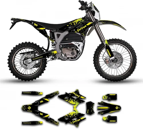 Vista 9 de SRSB21N003-KOR - Kit de calcomanías personalizadas para Surron Sur-Ron Storm Bee, negro y amarillo