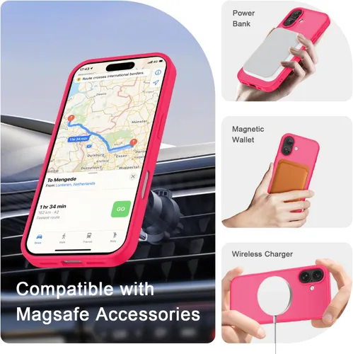 Vista 832 de Funda para Google Pixel 10 Pro XL, cubierta magnética mate, color negro Fit for MagSafe, Screen Protector included, Shockproof Military Grade