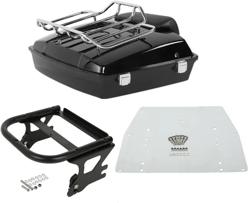 Vista 11 de TCMT Juego de maletero picado de 10.7 pulgadas para Harley Touring 1997-2013 Road King Road Glide Street Glide Electra Glide Pack