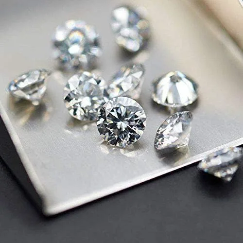 Vista 2 de VVS2 Clarity Moissanite Diamond Egl Certificado Auténtico Moissanita Suelta Blanca Redondo Corte Brillante Moissanita