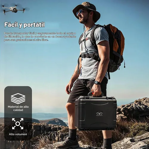 Vista 4 de STARTRC Estuche rígido impermeable para DJI Mavic 4 Pro Drone Combo, Fly More Combo, se adapta al control remoto RC 2/RC Pro 2, hasta 9