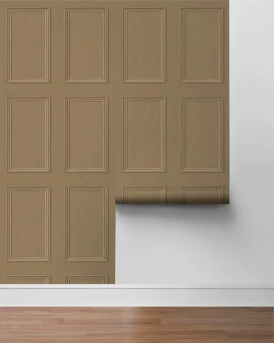 Vista 5 de NextWall Stacy Garcia Home - Papel tapiz de madera sintética para despegar y pegar (marrón miel)