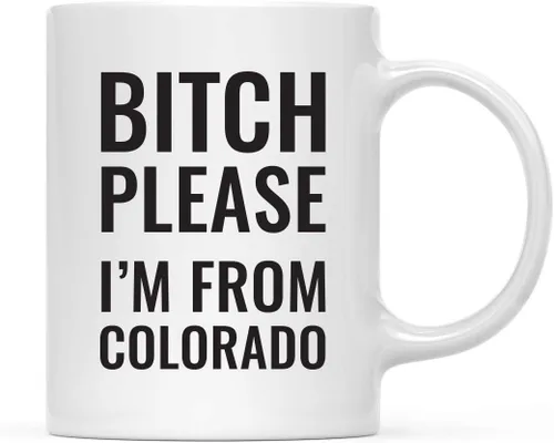 Vista 95 de Andaz Press Taza de café de 11 onzas, regalo de broma, Bitch Please I'm from Alabama, paquete de 1, incluye caja de regalo, divertidas ideas