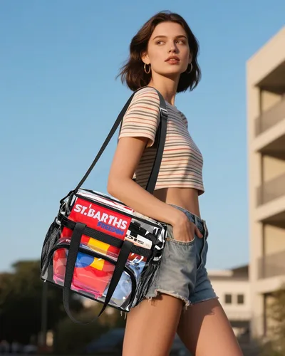 Vista 3 de Lyingflat Clear Bag for Stadium Events Clear Tote Bag with Removable Strap Transparent Bag for Sporting Concert Work