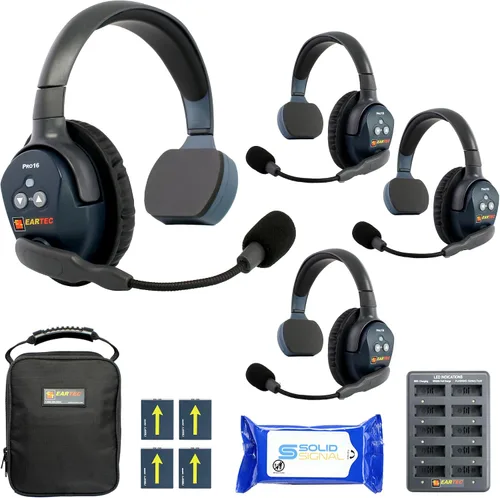 Vista 15 de Eartec Ultralite PRO16 - Sistema de auriculares de intercomunicación inalámbricos para 2 usuarios, largo alcance 1/2 milla, dúplex completo manos