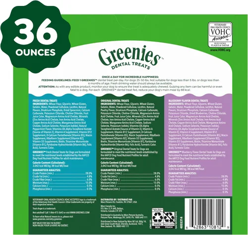 Vista 10 de Greenies Golosinas dentales regulares para perros, menta, original