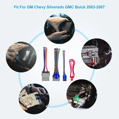 Vista 6 de TIKSCIENCE Arnés de cableado de radio macho y hembra adaptador para GM Chevy Silverado GMC Buick 2003 2004 2005 2006 2007 Kit de enchufe de cable